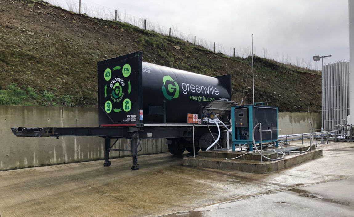 Mobile bio-LNG container