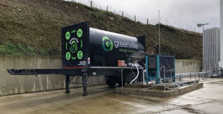 Mobile bio-LNG container